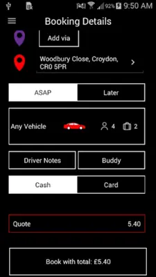 AAA Minicabs android App screenshot 2